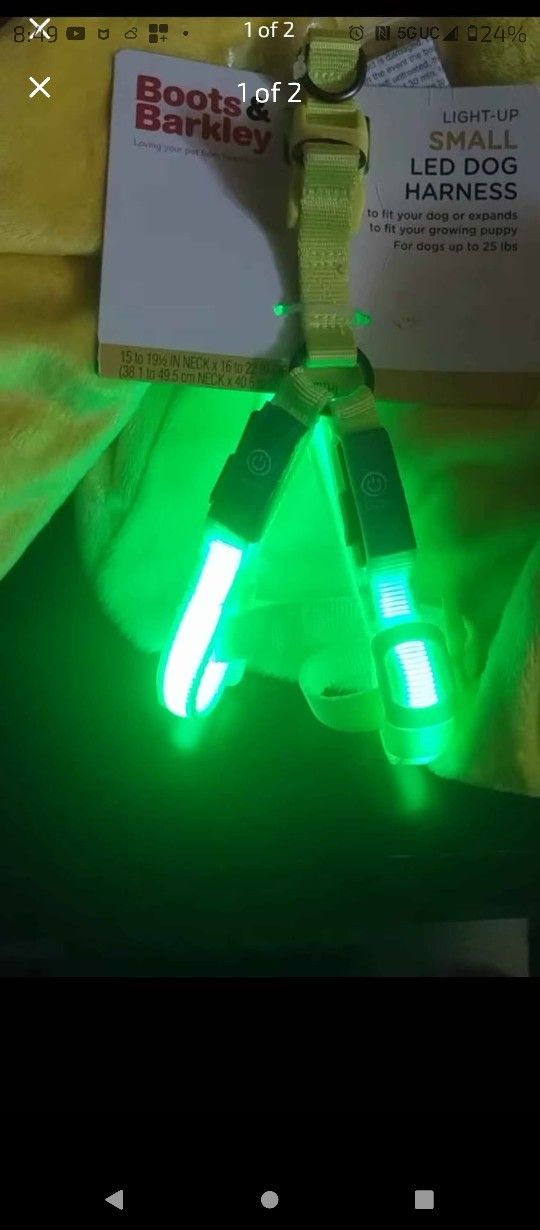 New Led Small Dog Harness $15