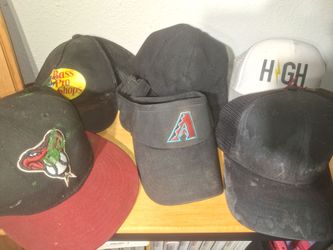 Lot of 5 Used Baseball Caps