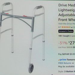 New! Lightweight Aluminum Folding Walker