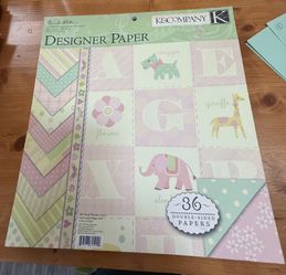 Retired K&Company Brenda Walton "Small Wonders" 12x12 Designer Paper Pad. 