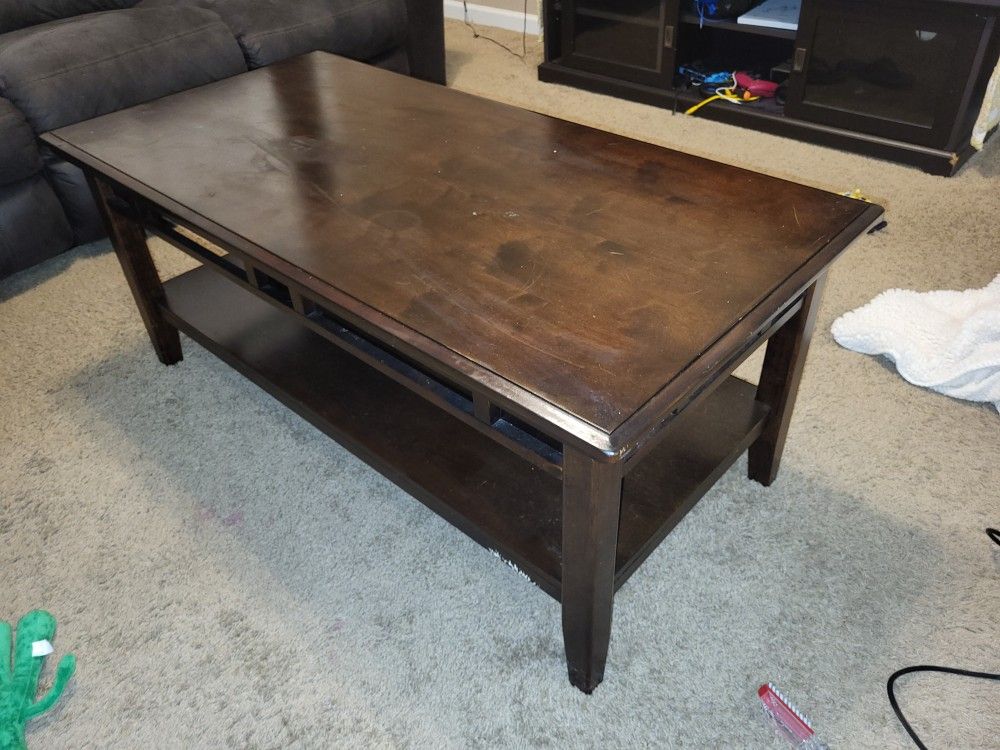 Brown Wood Living Room Table