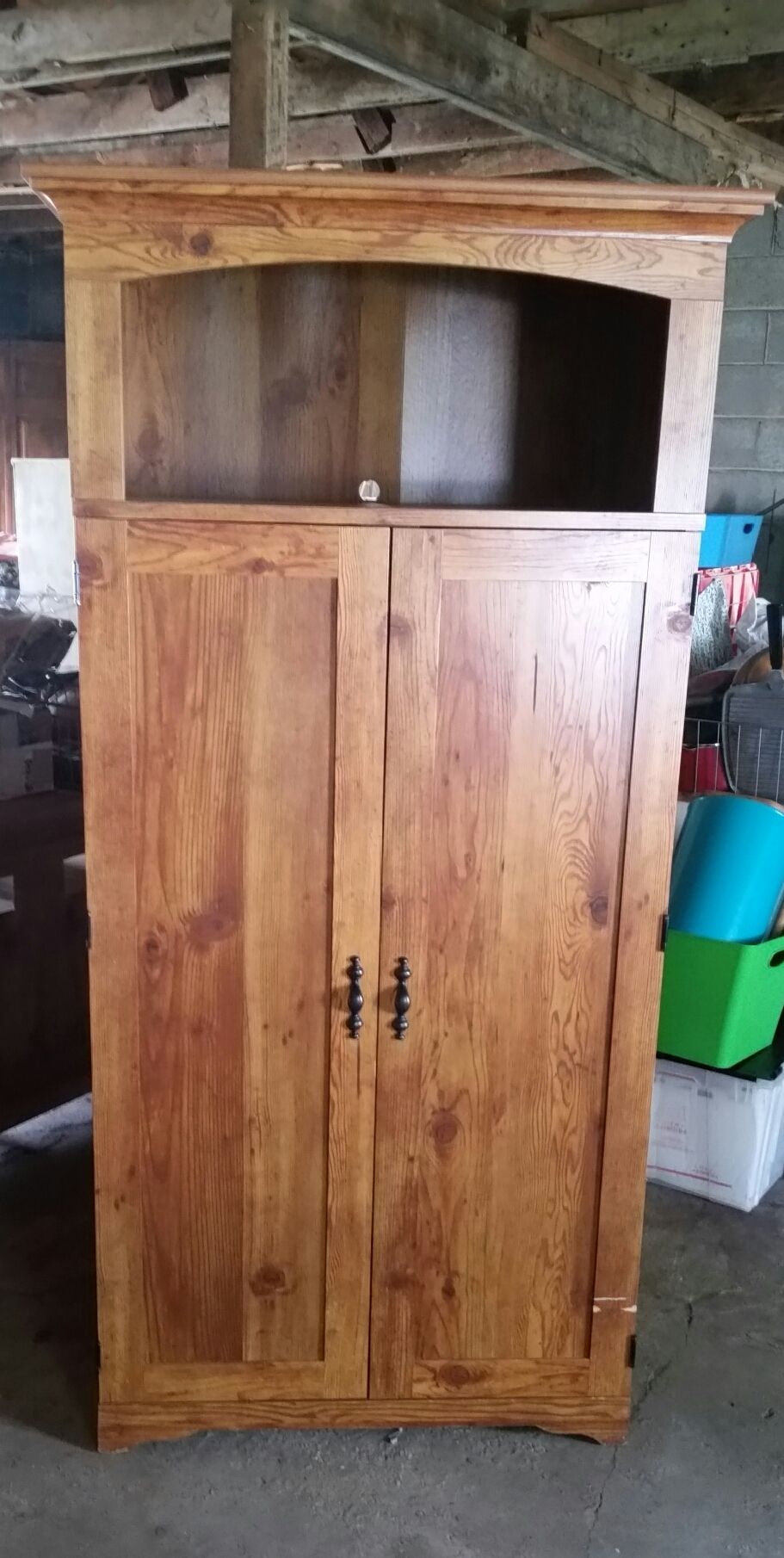 Wooden Secretary Desk Hide Away Cabinet