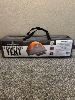 Black Sierra 5 person dome tent