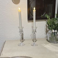 Vintage MiKasa Crystal  candlestick holders