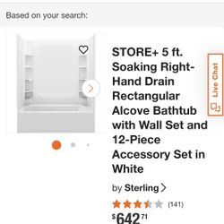 Sterling Bath Tub And Shower Walls $400 