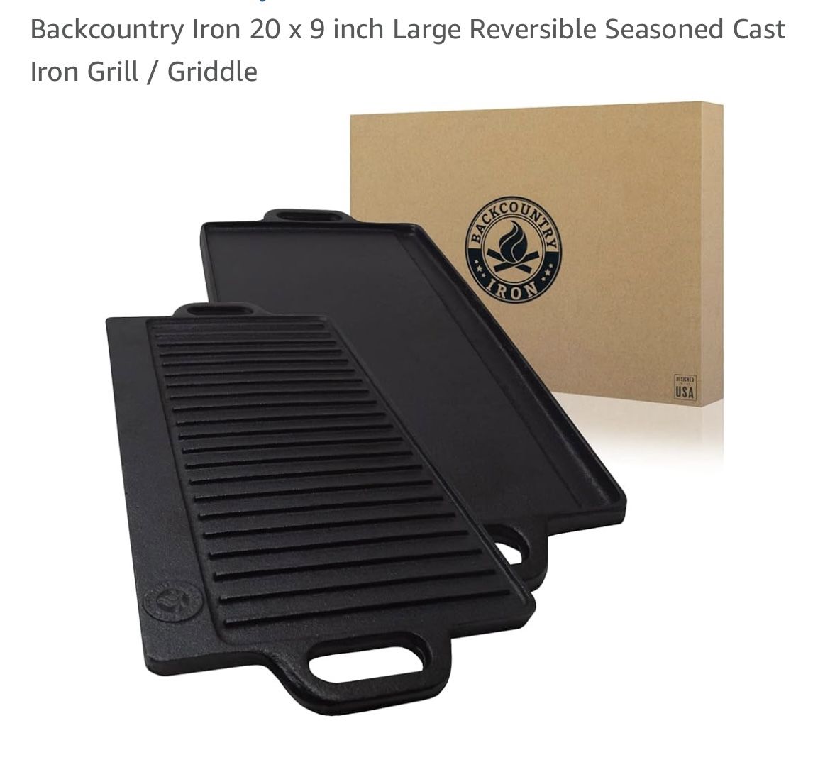 Backcountry Reversible Cast Iron Grill/Griddle