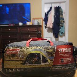 Coleman Skydome 6 Person Camping Tent With A Screen Room Porch
