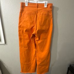 Women orange wide leg pants