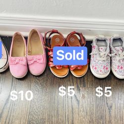 Toddler Girl Shoes Size 8 & 9 