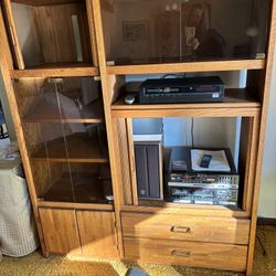Vintage Display Case Entertainment Center