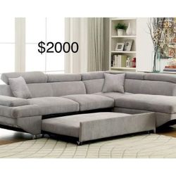 New Sleeper Sectional Couch ! Free Delivery 🚚 ! Zero Down 