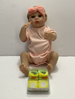 Reborn Baby Doll Booties. Yellow Duck Booties
