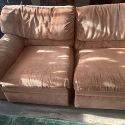 2 Peach Recliner Chairs
