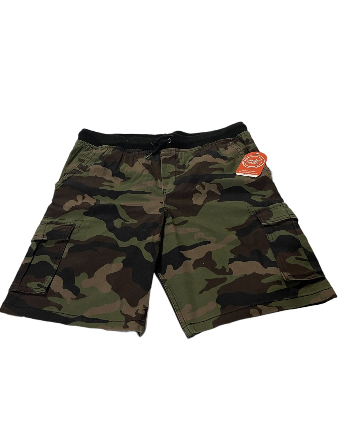 Kids Short Elastic Camouflage Shorts Classic Fit Casual Jogger Gym Size XL Husky