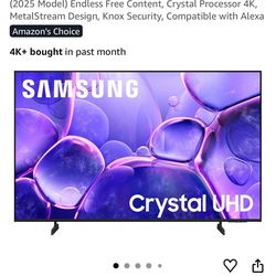 Samsung 55-Inch Class Crystal UHD U8000F 4K Smart TV (2025 Model)