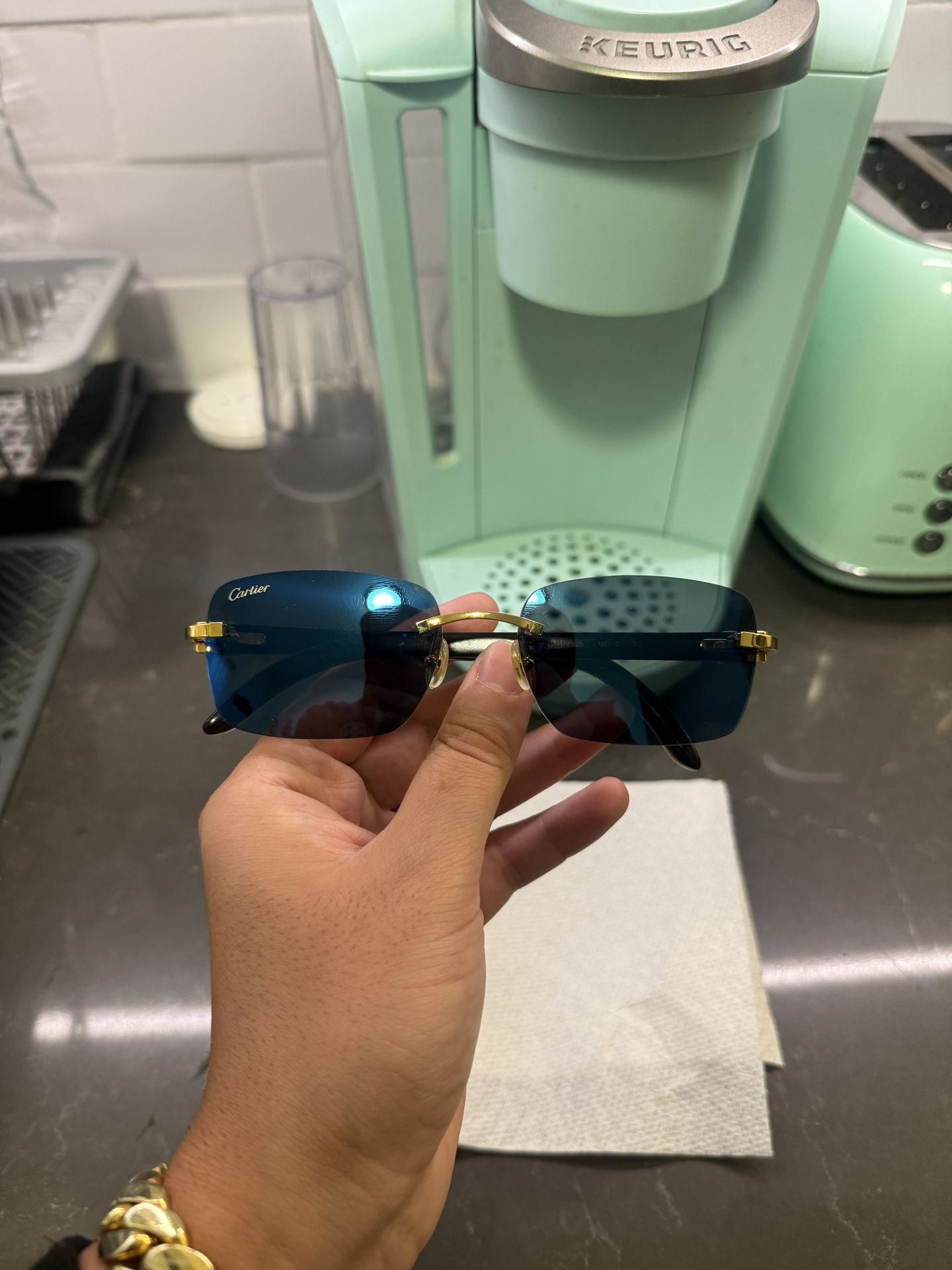 Cartier Buffs Blue Tint 1000% Authentic 