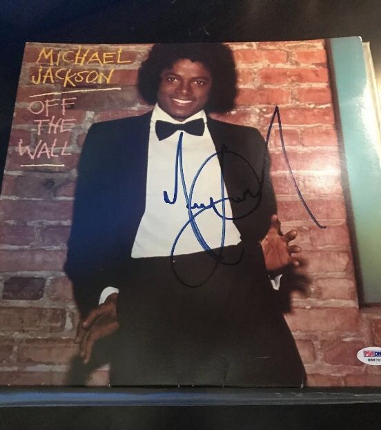 Michael Jackson’s (off the wall) rare autographed in plastic sheet