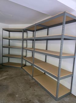 Garage Boltless Storage Shelves 48 in W x 24 in D Shelving Stronger Than Homedepot Lowes And Costco Delivery Available