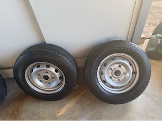 Set of 4 Firestone Commercial Van Tires 16” Steel Wheels 235/65R16C (Brand New: Only Used For 2 Days)