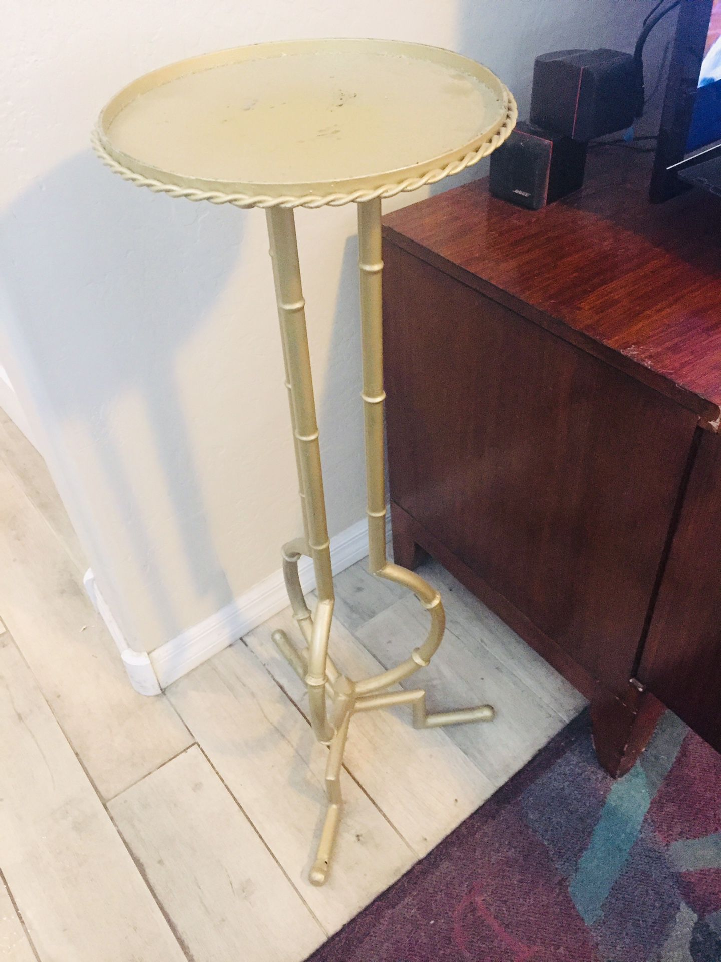 Antique bamboo plant stand
