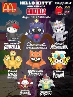 McDonald Godzilla hello kitty