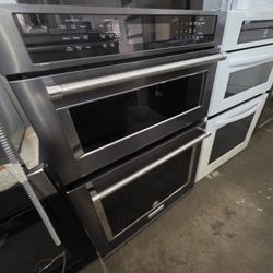 30" KITCHENAID MICROWAVE OVEN COMBO BLACK STAINLESS 