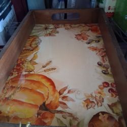 Wood Serving Tray. 16 X 12