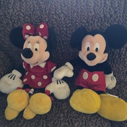 Disney Mickey And Minnie Stuffed 