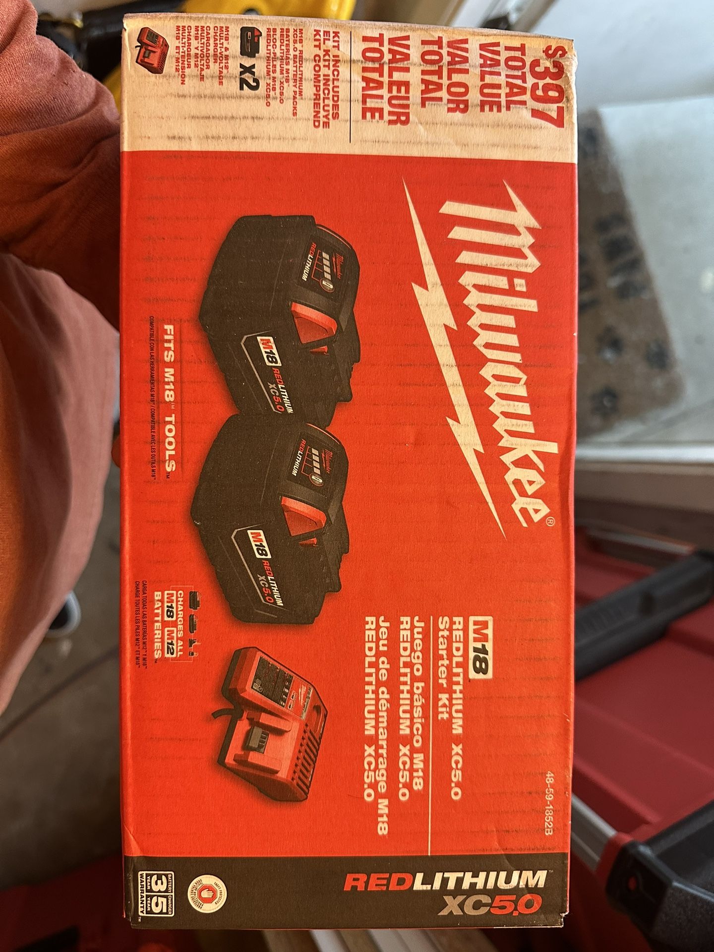 Milwaukee 5.0ah Batteries And Charger