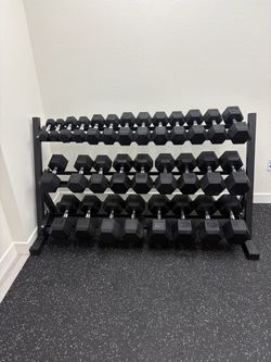 NEW Dumbbell 5-75 LBS with Rack Included, 1200 LBS Total Dumbbells Set, Home Gym Equipment Weights