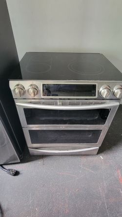 Samsung Electric Range Double Oven Stainless Steel Stove
