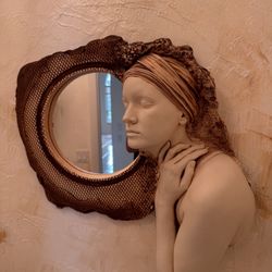 "Girl in Mirror" Wall Sculpture by Marc Sijan - Retail: $750