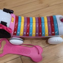 LeapFrog AlphaPup pull-along learning toy in pink. 