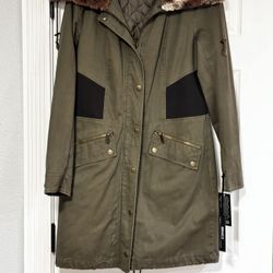 BNCI fix fur parka coat Women Size M New