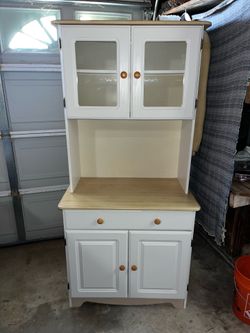 Buffet Hutch Kitchen Storage Cabinet w/Microwave Stand Storage Shelves