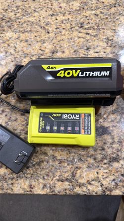 Ryobi 40v 4 amp hour battery and charger
