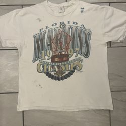 Vintage 90s Florida Marlins 1997 World Series Champions MLB T-shirt Sz XL Delta
