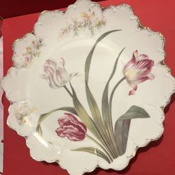 Versailles Style With Gold Trimming Exquisite Tulip Painting