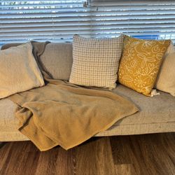 West Elm Sofa with Pillows – Great Condition!