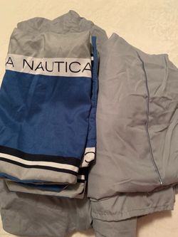 Nautica Bedding Set Blue and Gray
