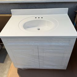 30” Solid Wood Bathroom Vanity 