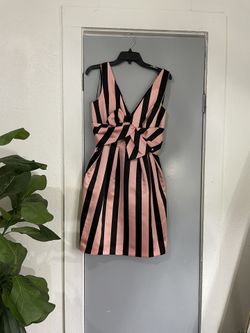 NEW Small SATIN STRIPES PINK DRESS with Box Bought In ITALY!!