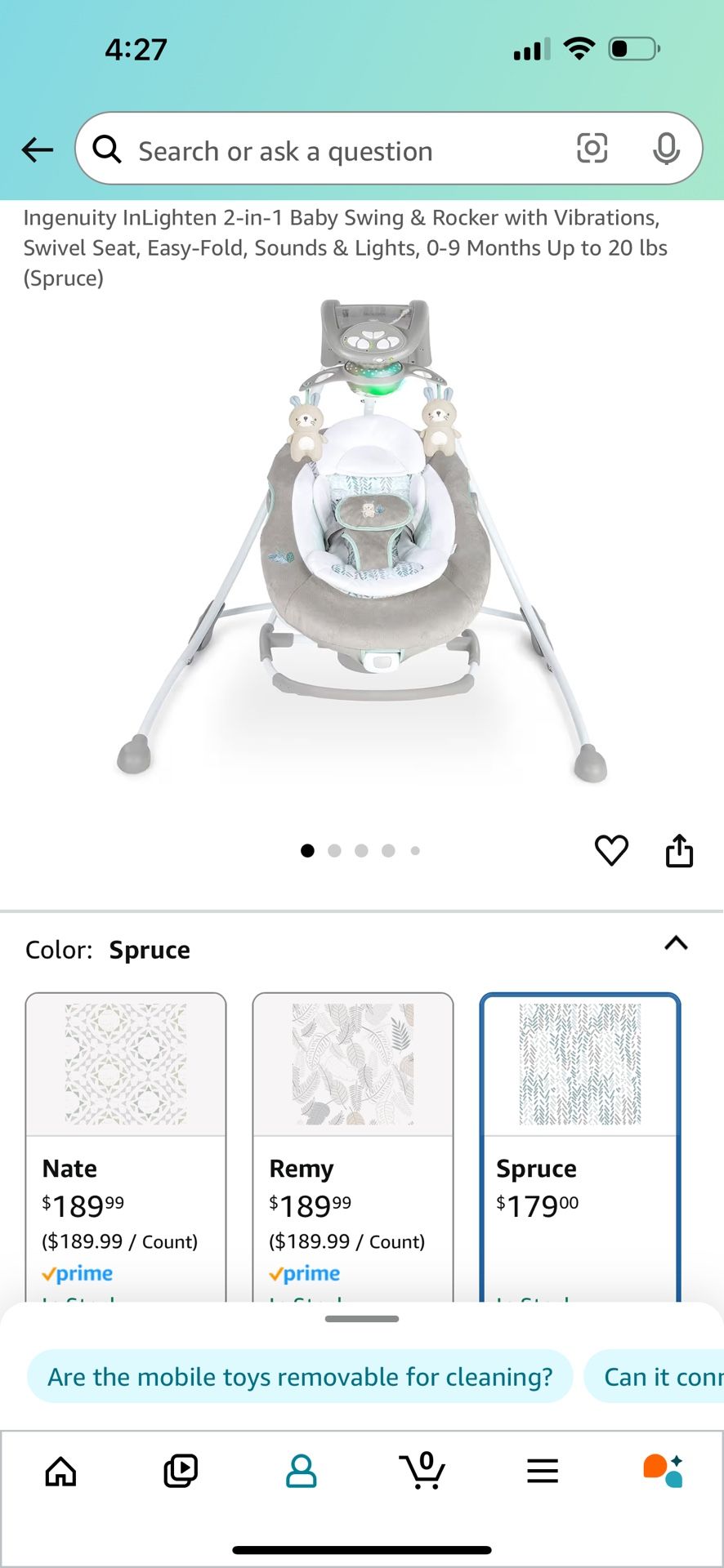 Baby 2 In 1 Baby Swing And Rocker