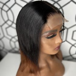Brazilian Human Hair  Staright Wig Highlighted 