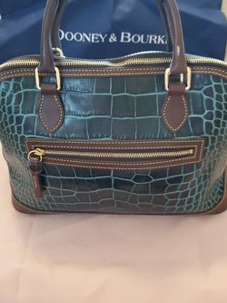 *Brand New* Dooney & Bourne Double Handle Croco Embossed Zip Top Bag
