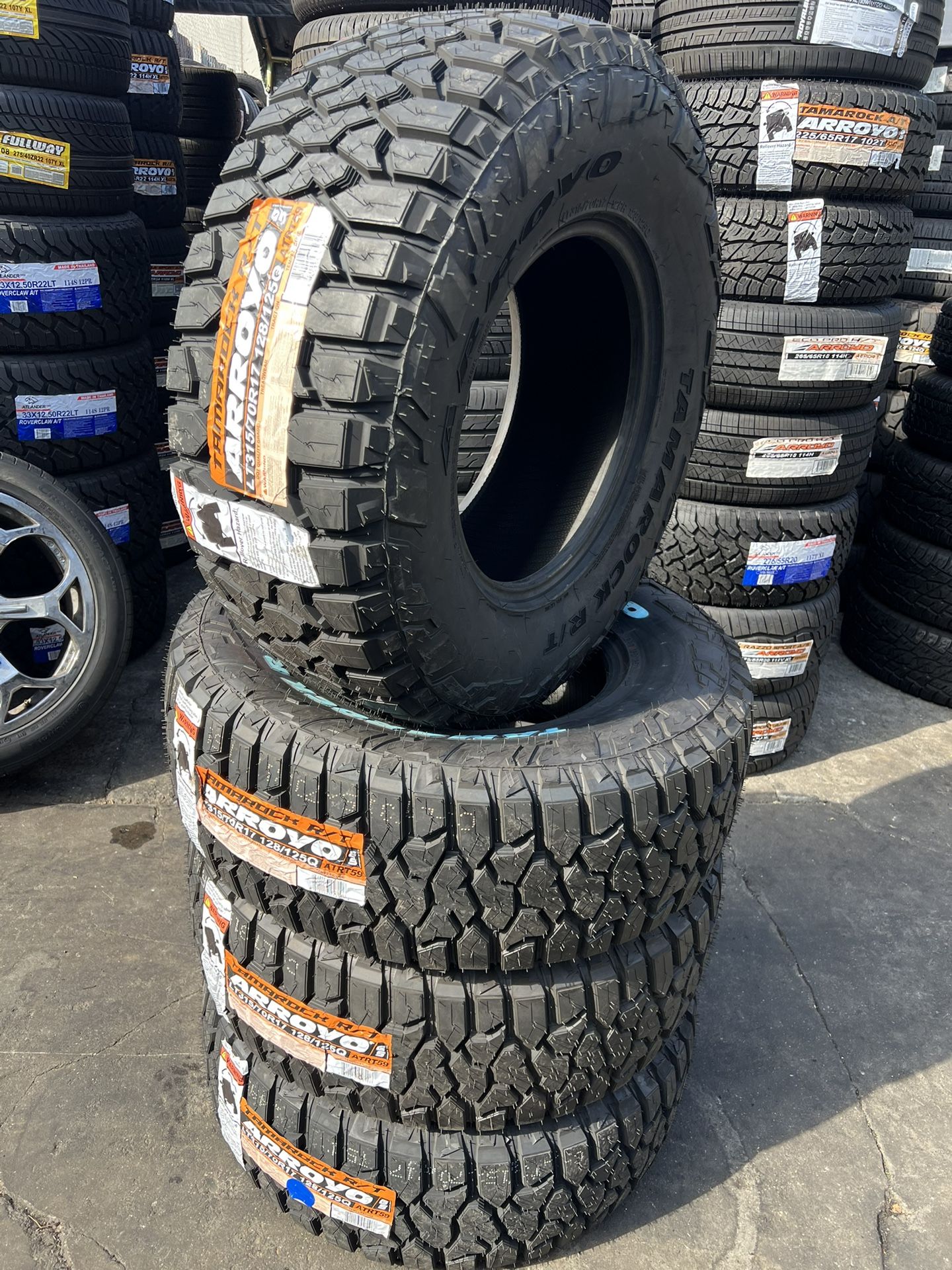 LT35x12.50r17 R/t #4 New Tires Arroyo Mount & Balance // Set De 4 Llantas Nuevas Arroyo R/t Instaladas Y Balanceadas