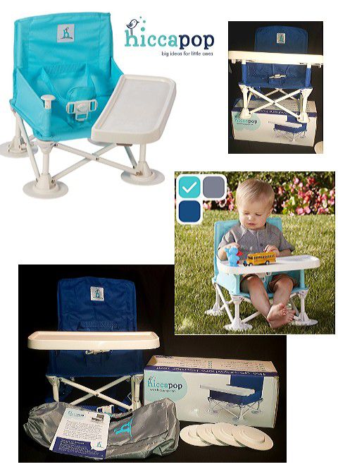 Booster Seat w/Tray - Folding Portable Travel High Chair