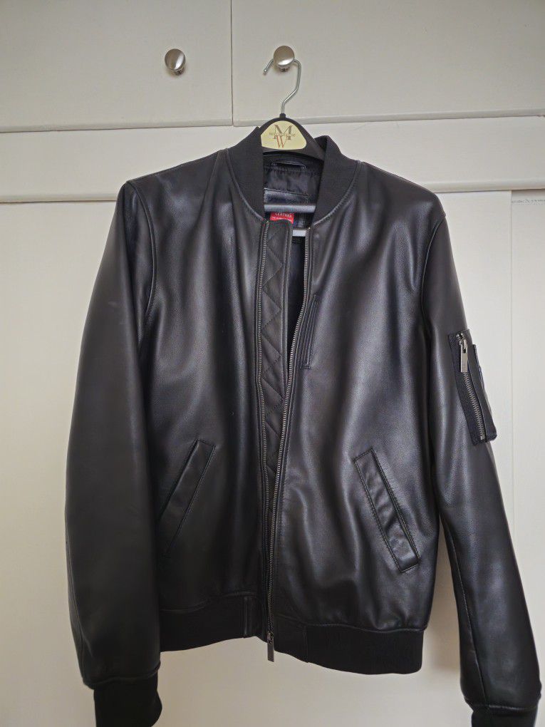 Inland Leather Bomber Jacket