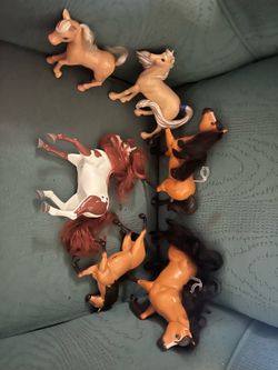 Plastic toy horses