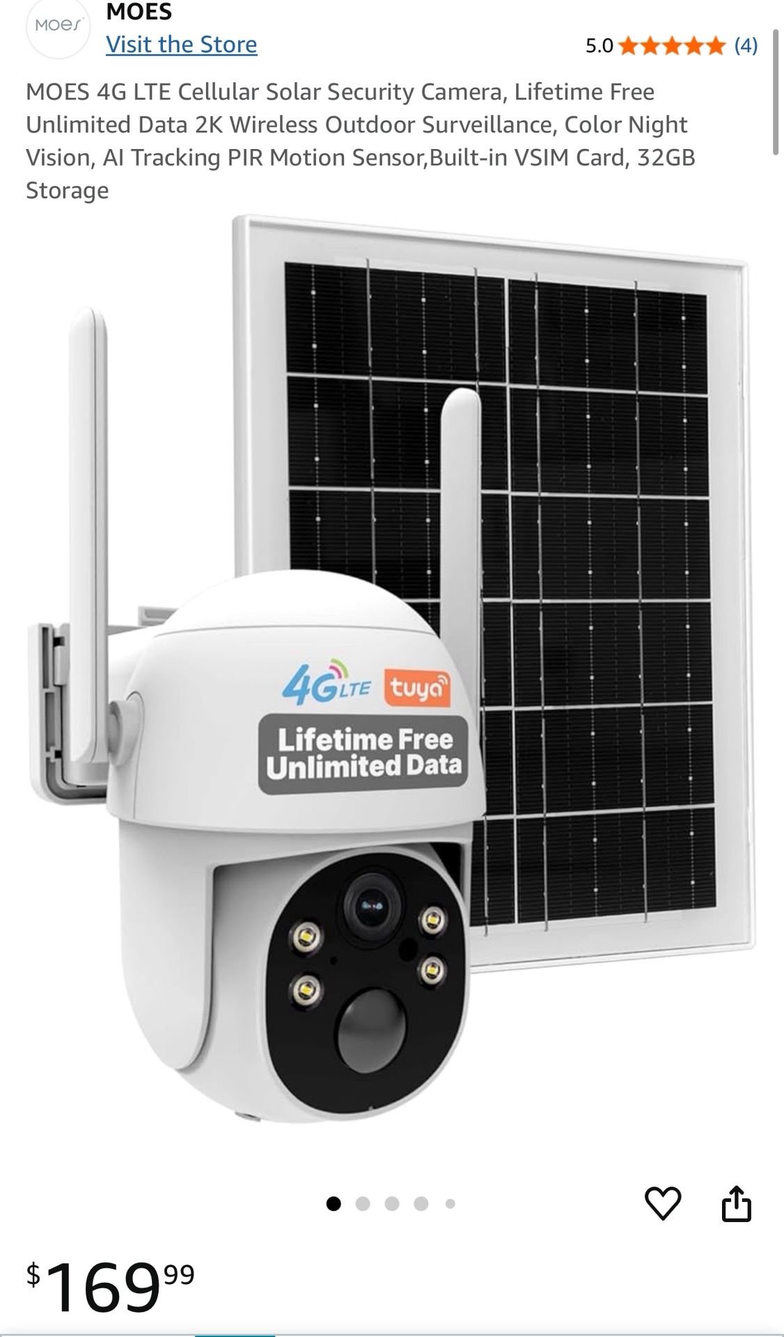 Outdoor Camera No Subscription, No WiFi